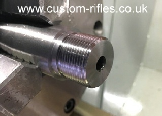 Barrel now threaded.